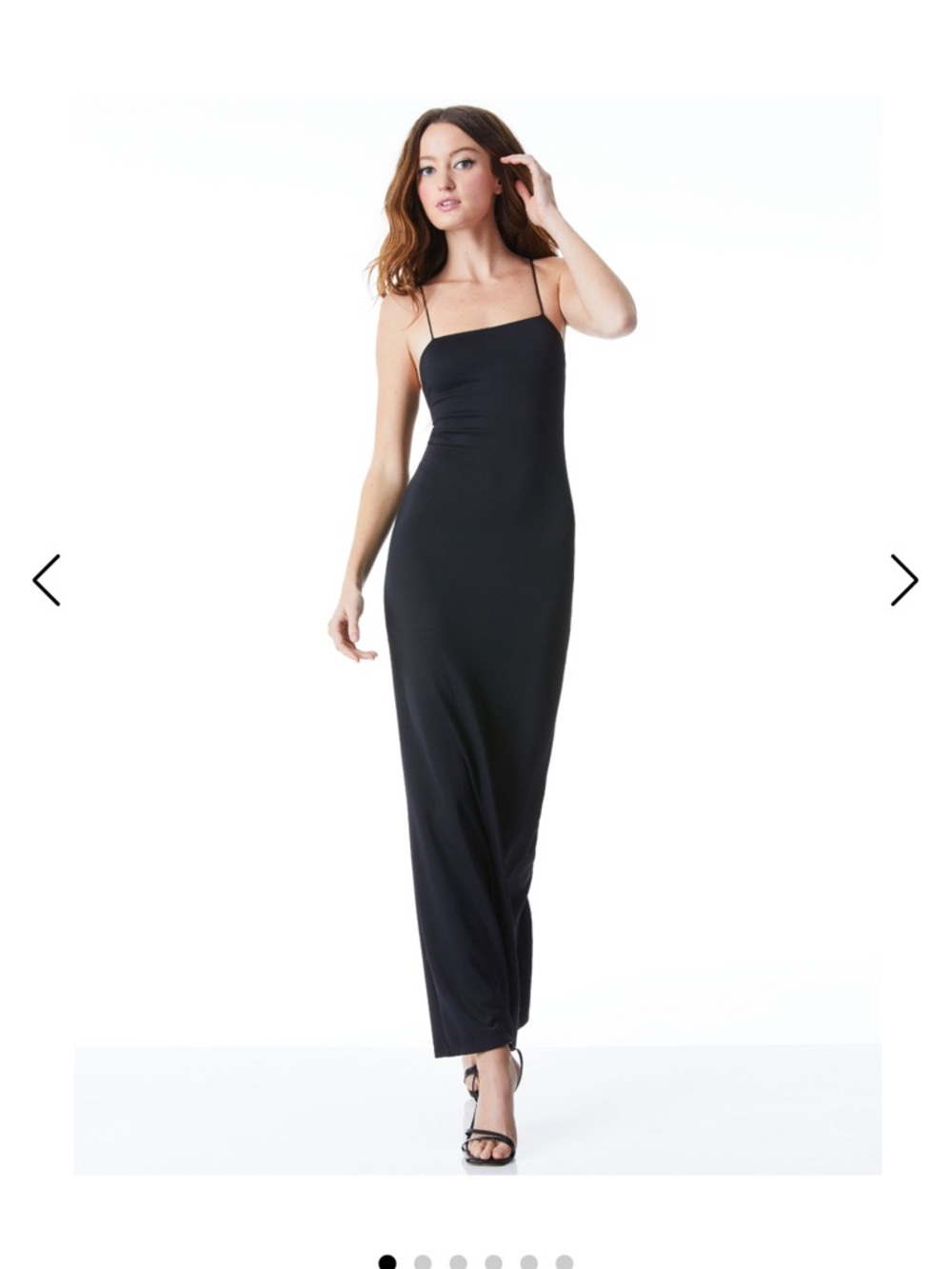 Alice + Olivia Black Spaghetti-Strap Maxi Dress